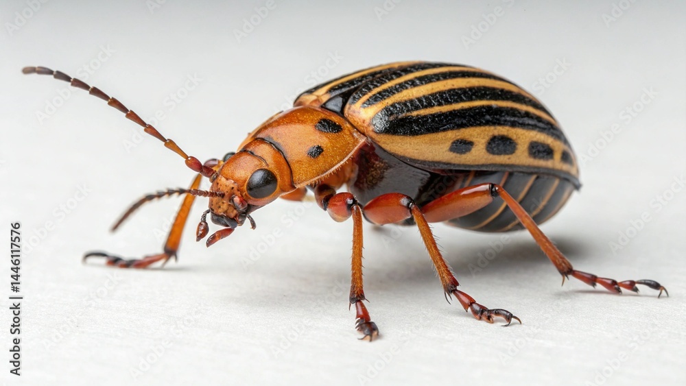 Fototapeta premium Bombardier Beetle on studio background