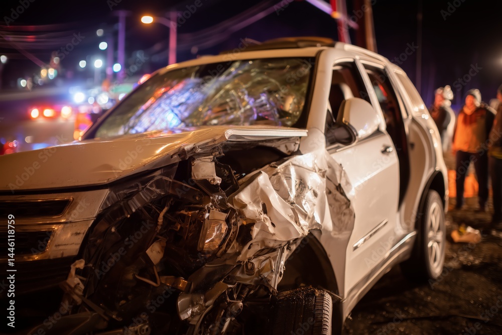 Serious Car Accident at Night