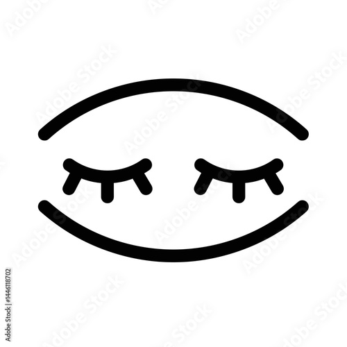Digital Detox: Closed Eyes Icon for Screen Break  