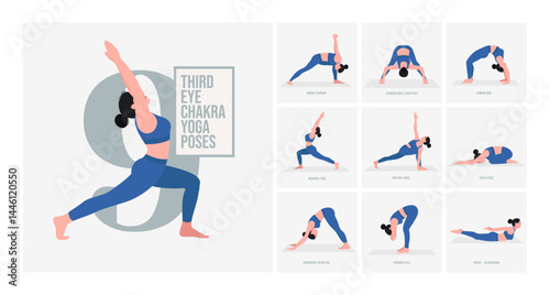 yoga poses for Anxiety. Young woman practicing Yoga pose. Woman workout fitness, aerobic and exercises. 