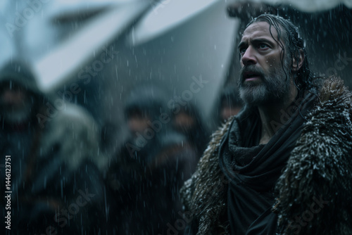Obraz na płótnie Noah's Storm: Epic Cinematic Moment w salonie
