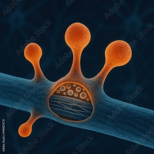 3D Close-Up of Dendritic Spines with Postsynaptic Density and Actin Filaments