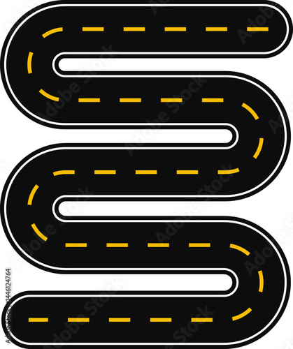 Curved path road