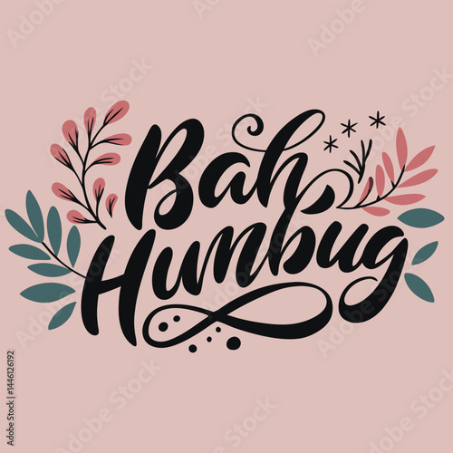 A vector-illustration-featuring-the-phrase 'Bah Humbug'