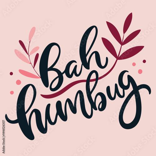 A vector-illustration-featuring-the-phrase 'Bah Humbug'