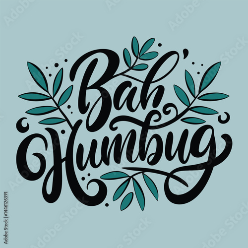 A vector-illustration-featuring-the-phrase 'Bah Humbug'
