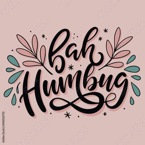 A vector-illustration-featuring-the-phrase 'Bah Humbug'