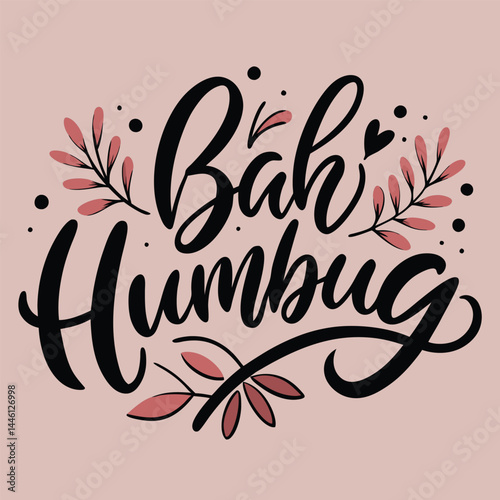 A vector-illustration-featuring-the-phrase 'Bah Humbug'