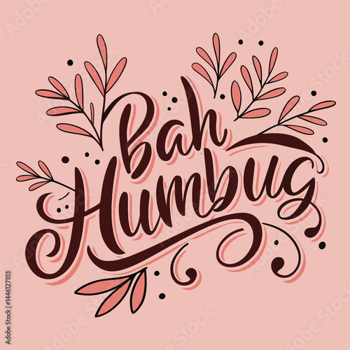 A vector-illustration-featuring-the-phrase 'Bah Humbug'