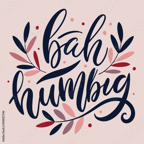 A vector-illustration-featuring-the-phrase 'Bah Humbug'