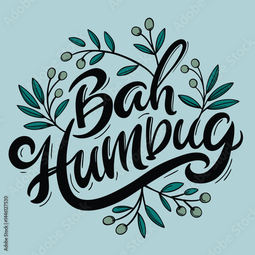 A vector-illustration-featuring-the-phrase 'Bah Humbug'