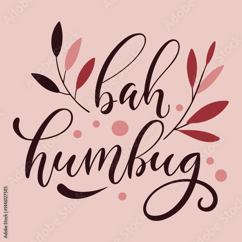 A vector-illustration-featuring-the-phrase 'Bah Humbug'