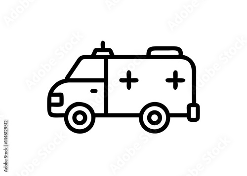 police or emergency vehicle vector on transparent background for web and graphic design