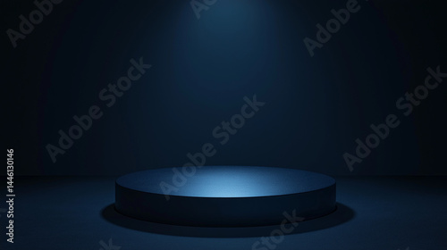 Dark blue spotlight background with grainy gradient texture