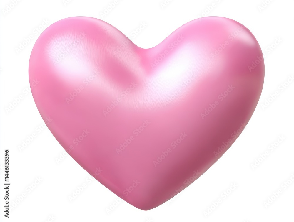 Pink heart shape isolated on white background Pink heart shape isolated on white background
