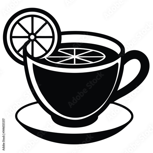 Refreshing Lemon Tea A Simple Illustration