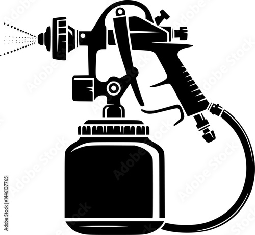 Silhouette of a Professional Paint Sprayer