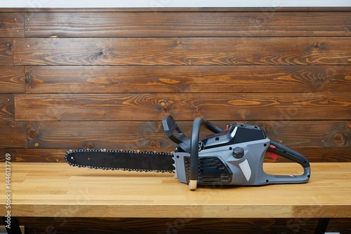 Obraz na płótnie Electric chainsaw in the garage w salonie