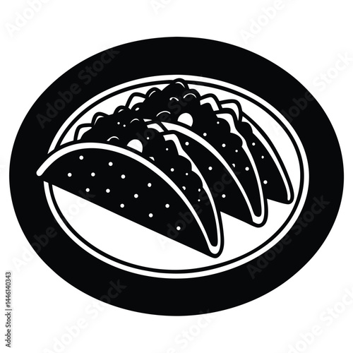Delicious Tacos A Simple Illustration of Mexican Cuisine