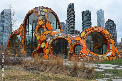 An unique organically designed building with modern architectural characteristics
