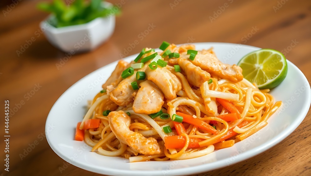 Filipino Pancit Canton Stir-Fry with Vegetables and Chicken Filipino Pancit Canton Stir-Fry with Vegetables and Chicken