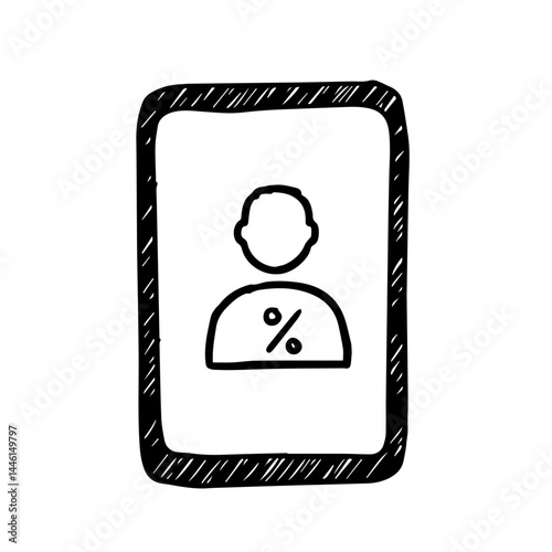 Sale Tags on Smartphone with User Icon  