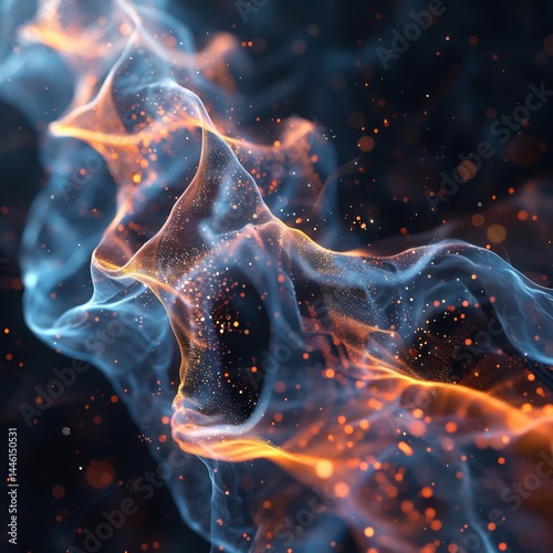 speculative Abstract visualization of quantum effects in neurotransmission
