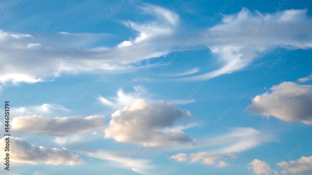 Obraz premium Serene sky breathtaking cloudscape amazing nature beauty