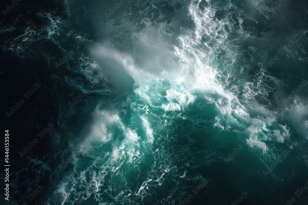 Stormy Ocean Waves from Above: Dynamic Oceanic Flight Perspective
