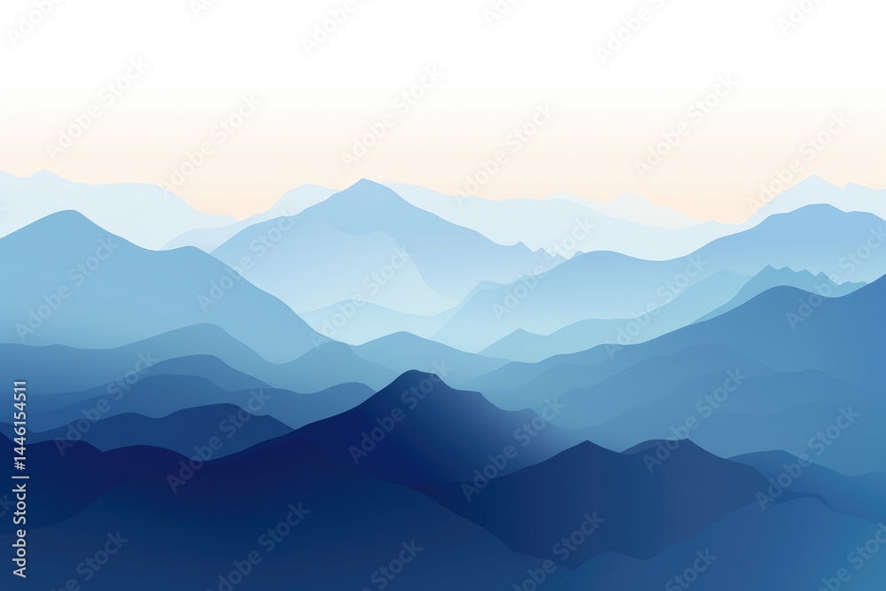 The abstract picture of the blue mountain that painted with geometry and layers of the hills, abstract art is style of art that does not attempt to represent an accurate depiction of reality. AIG51. The abstract picture of the blue mountain that painted with geometry and layers of the hills, abstract art is style of art that does not attempt to represent an accurate depiction of reality. AIG51.