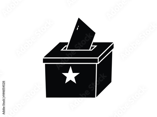 Vote  Election Ballot Box Icon Illustration