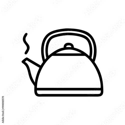 tea kettle design on transparent background for web and graphic design