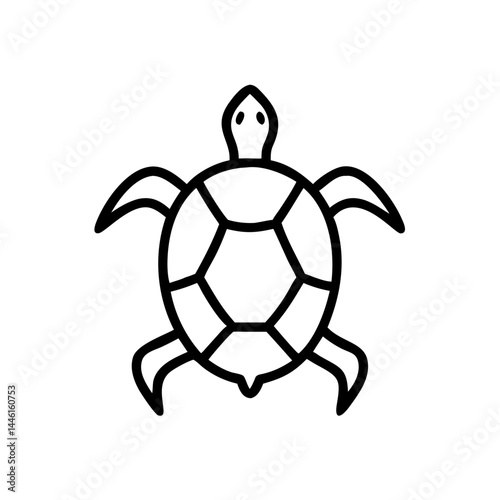 turtle top view vector on transparent background for web and graphic design