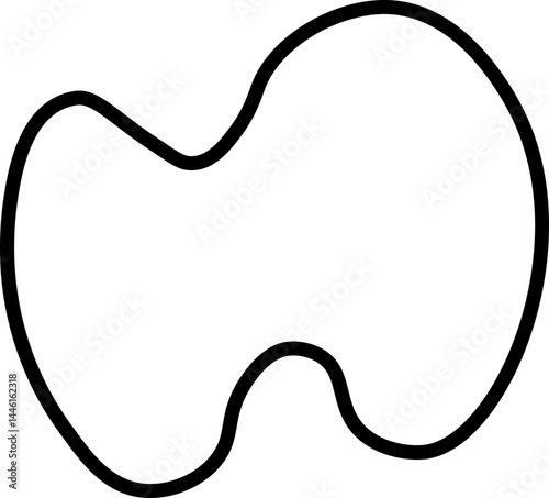 Organic form with minimal details, emphasizing smooth curves.