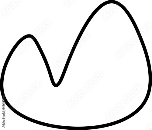 Abstract organic shape with fluid, wavy contours inspired by natural wave formations.