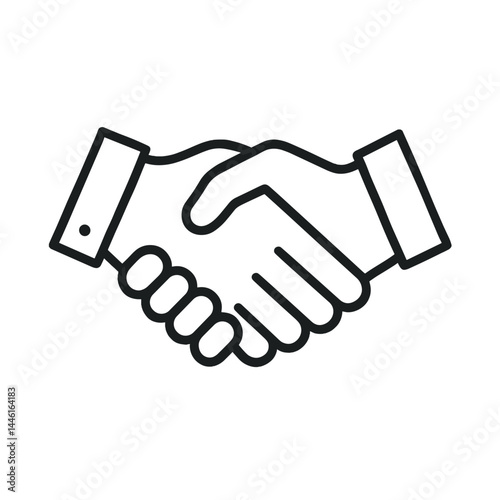 Hands Shaking Symbolizing Partnership and Trust  
