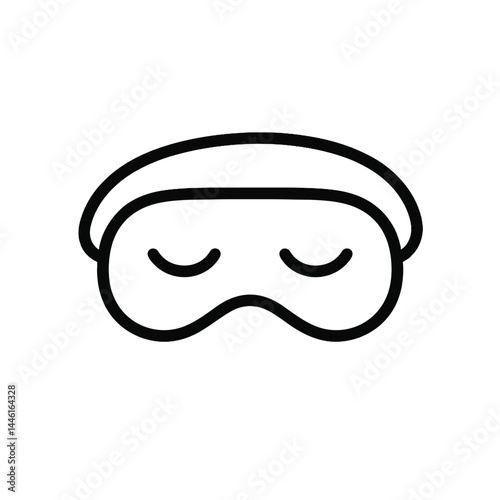 Simple sleep mask design with closed eyes for relaxation  