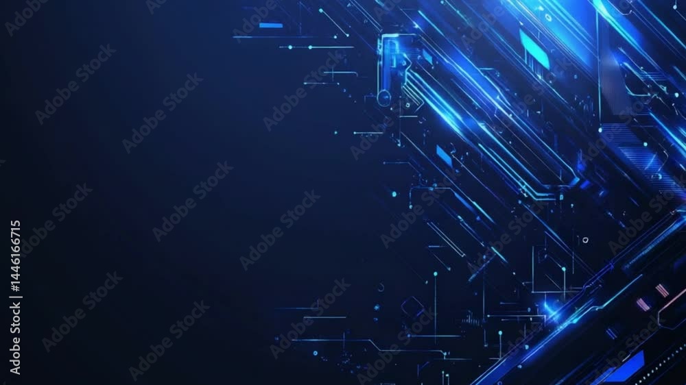 Abstract blue digital technology background