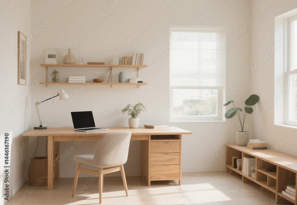 Fototapeta premium Cozy and Bright Minimalist Interior Design