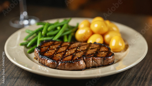 Obraz na płótnie grilled beef steak w salonie