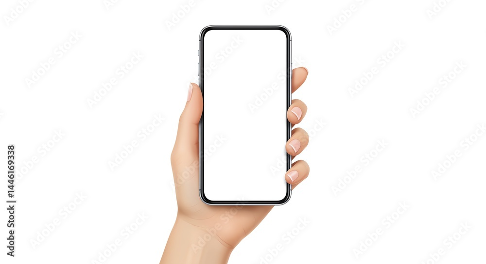 Hand Holding Smartphone: Clean, Modern Mockup