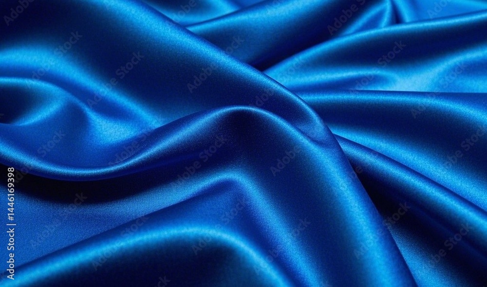 Obraz premium blue silk background
