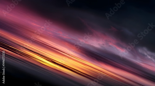 Sunset sky streaks blending magenta and orange hues with soft clouds