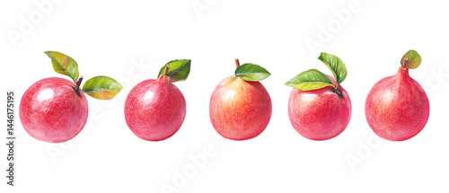 Pack of Guava Against Transparent Background for Fruit Marketing, Tropical Branding, or Healthy Diet Projects photo