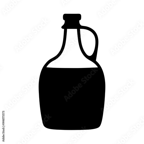 Black silhouette of a jug, a classic container for homemade beverages
