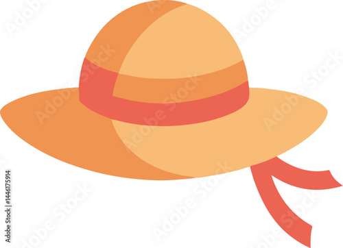 vector illustration of a summer hat