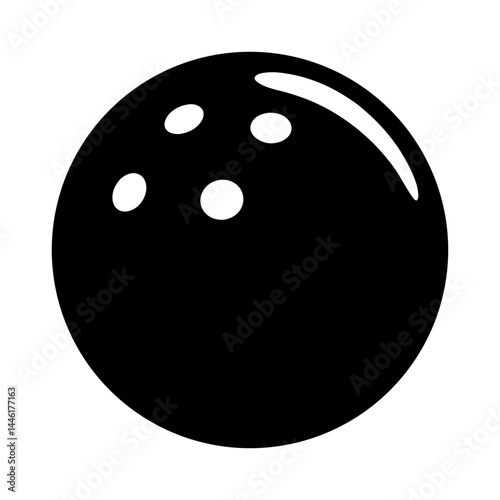 Bowling ball vector illustration for graphic design and sporting goods needs