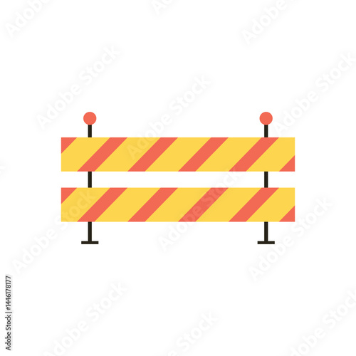 Barricade block vector. fence vector. wallpaper. free space for text.
