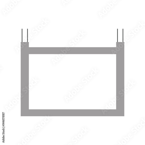 Bridge pillar vector. Bridge pillar isolated vector.
