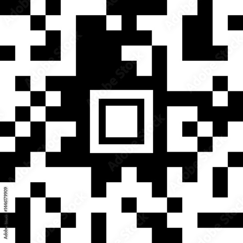 Qr code black square mobile with Position Detection Pattern (PDP)